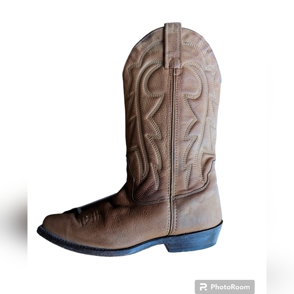 Vittorio Ricci brown cowboy boots sz 7.5 - Picture 5 of 9